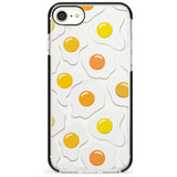 Fried Egg Pattern Black Impact Phone Case for iPhone SE 8 7 Plus