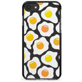 Fried Egg Pattern Black Impact Phone Case for iPhone SE 8 7 Plus