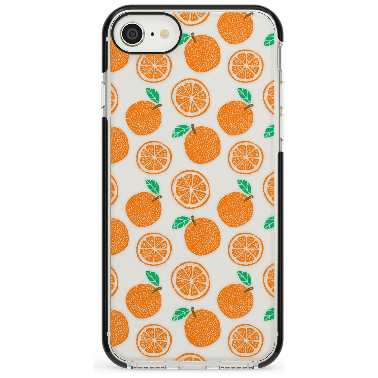 Orange Pattern iPhone Case  Black Impact Phone Case - Case Warehouse