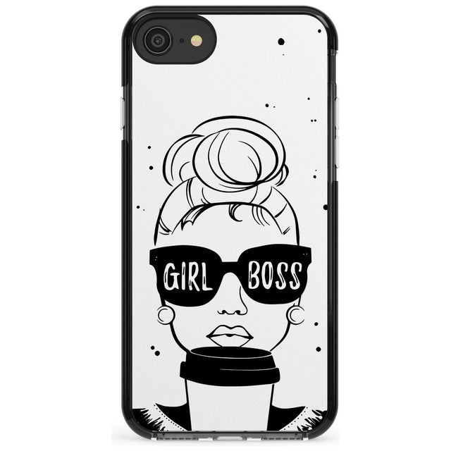 Girl Boss Black Impact Phone Case for iPhone SE 8 7 Plus