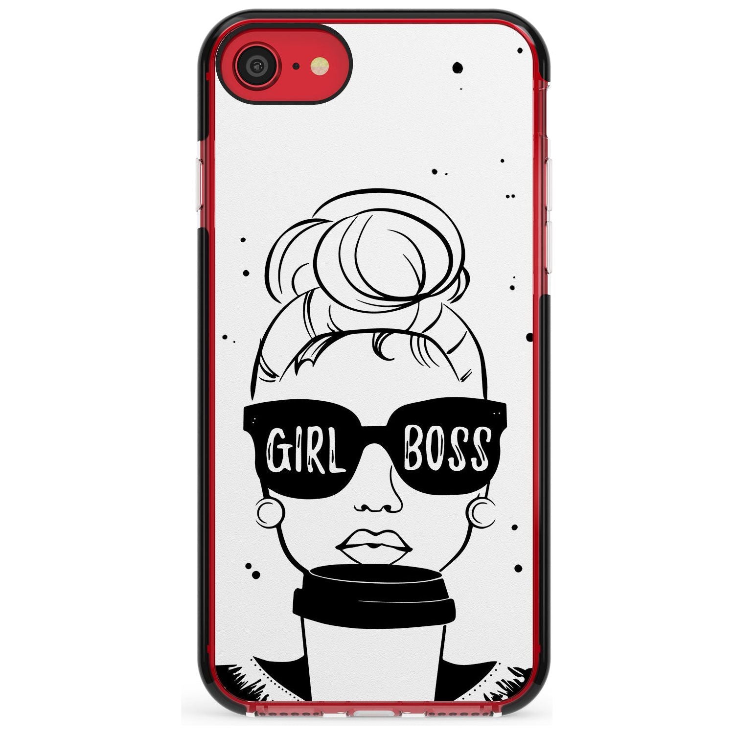 Girl Boss Black Impact Phone Case for iPhone SE 8 7 Plus
