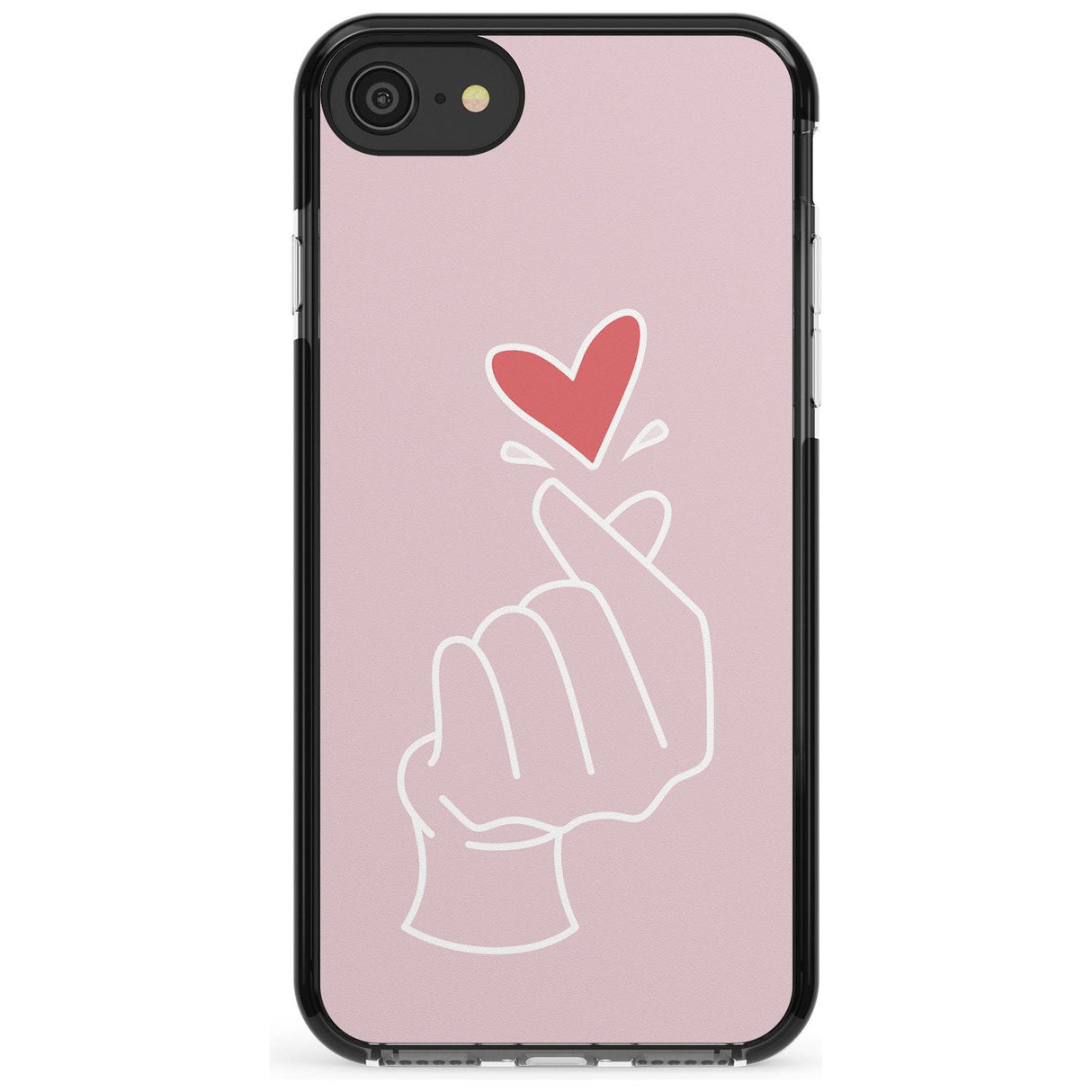 Finger Heart in Pink Pink Fade Impact Phone Case for iPhone SE 8 7 Plus