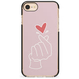 Finger Heart in Pink Pink Fade Impact Phone Case for iPhone SE 8 7 Plus