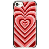 Red Heart Illusion Black Impact Phone Case for iPhone SE 8 7 Plus