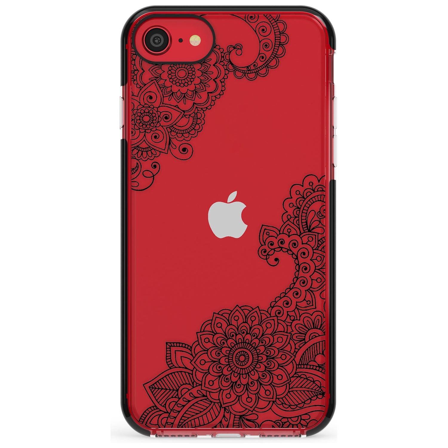 Black Henna Botanicals Black Impact Phone Case for iPhone SE 8 7 Plus