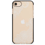 White Henna Botanicals Black Impact Phone Case for iPhone SE 8 7 Plus