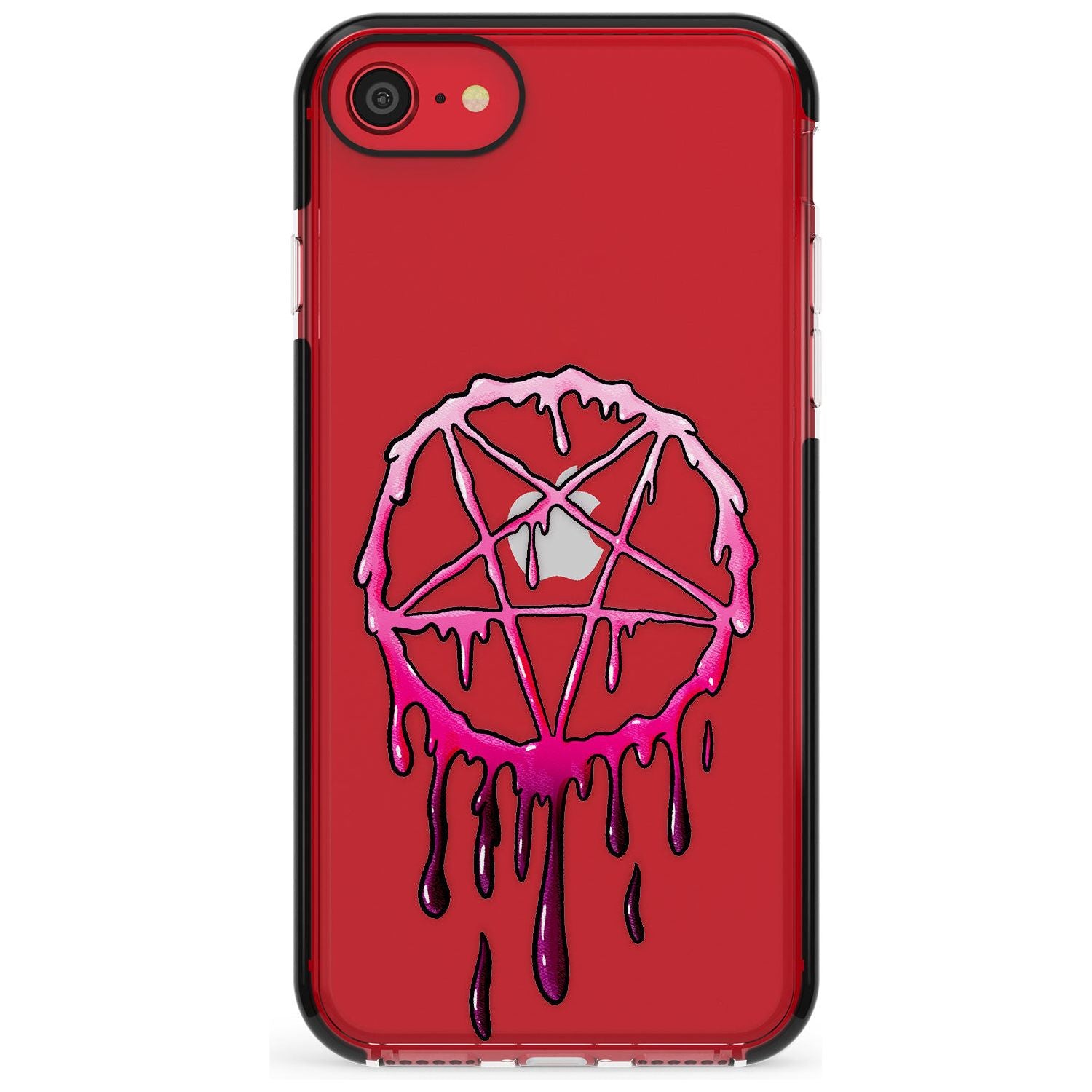 Pentagram of Blood Black Impact Phone Case for iPhone SE 8 7 Plus
