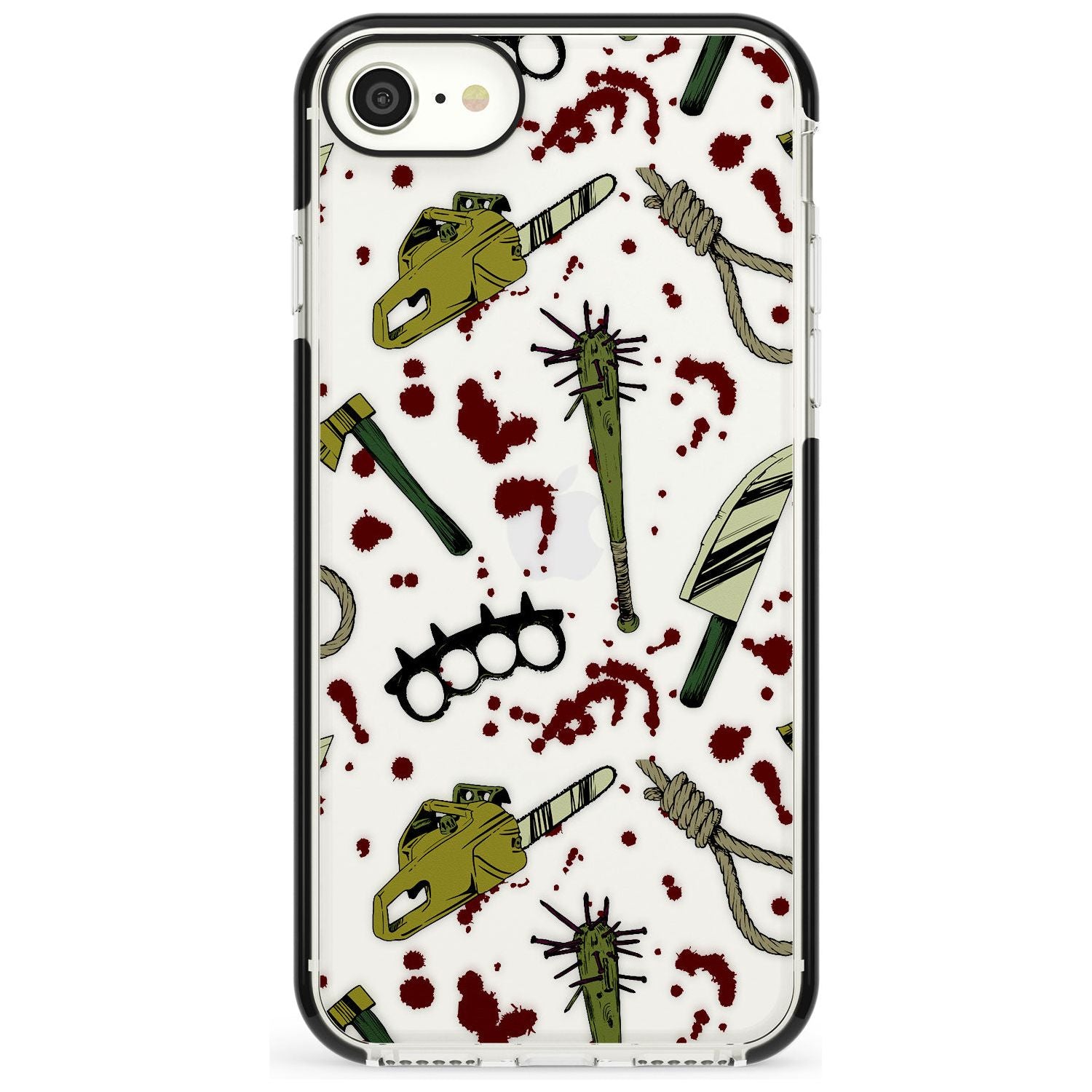 Movie Massacre Black Impact Phone Case for iPhone SE 8 7 Plus