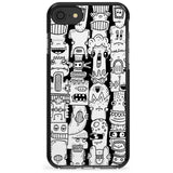 Monochrome Heads Black Impact Phone Case for iPhone SE 8 7 Plus