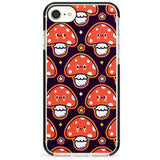 Mushroom Kawaii Pattern Black Impact Phone Case for iPhone SE 8 7 Plus