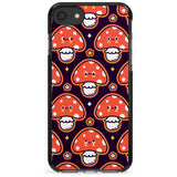 Mushroom Kawaii Pattern Black Impact Phone Case for iPhone SE 8 7 Plus