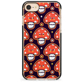 Mushroom Kawaii Pattern Black Impact Phone Case for iPhone SE 8 7 Plus