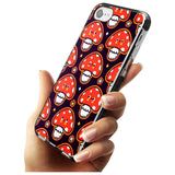 Mushroom Kawaii Pattern Black Impact Phone Case for iPhone SE 8 7 Plus