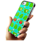 Frog Booty Kawaii Pattern Black Impact Phone Case for iPhone SE 8 7 Plus