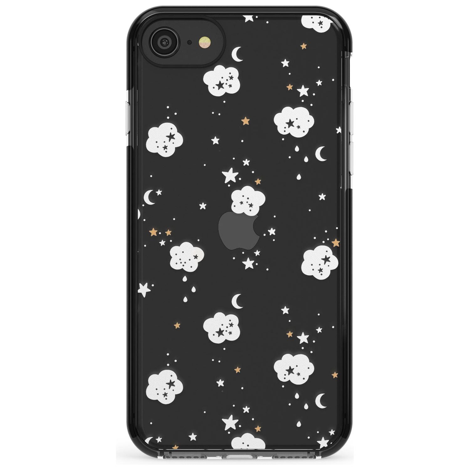 Stars & Clouds Pink Fade Impact Phone Case for iPhone SE 8 7 Plus
