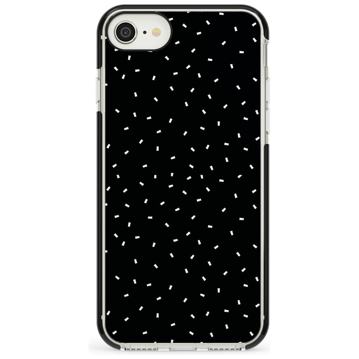 Confetti (Black) Phone Case iPhone 7/8 / Black Impact Case,iPhone SE / Black Impact Case Blanc Space