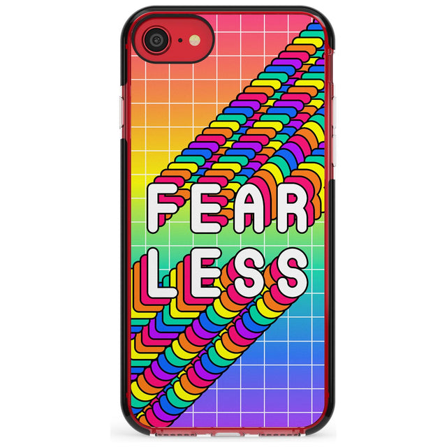 Fearless Black Impact Phone Case for iPhone SE 8 7 Plus