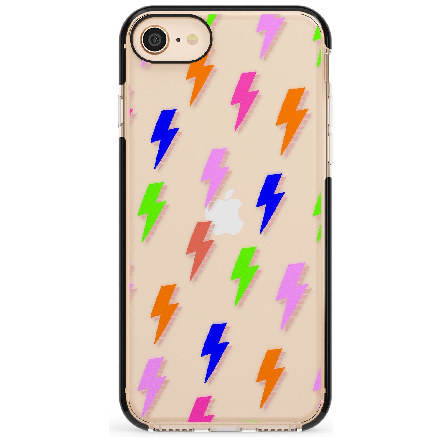 Rainbow Pop Lightning Pink Fade Impact Phone Case for iPhone SE 8 7 Plus