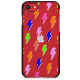 Rainbow Pop Lightning Pink Fade Impact Phone Case for iPhone SE 8 7 Plus