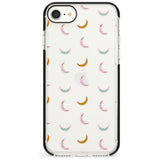 Colourful Crescent Moons Pink Fade Impact Phone Case for iPhone SE 8 7 Plus