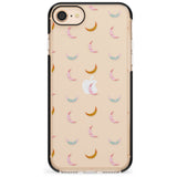 Colourful Crescent Moons Pink Fade Impact Phone Case for iPhone SE 8 7 Plus