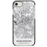 Map of Manchester, England Black Impact Phone Case for iPhone SE 8 7 Plus