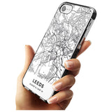 Map of Leeds, England Black Impact Phone Case for iPhone SE 8 7 Plus