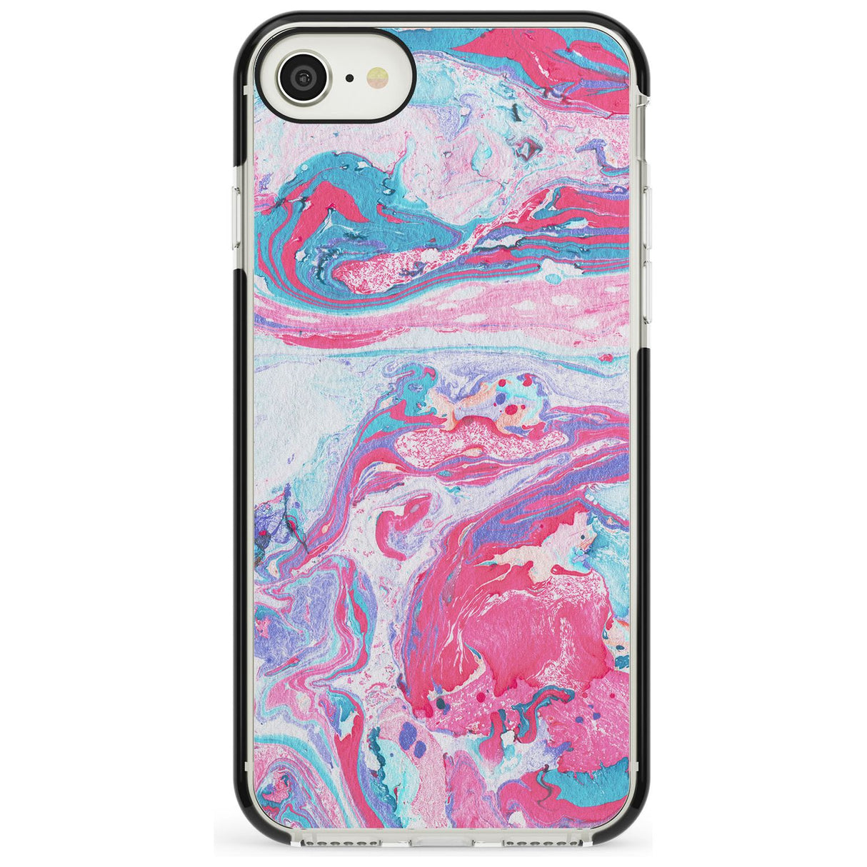 Pink, Blue & Purple Marbled Paper Pattern