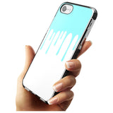 Melted Effect: Teal & White iPhone Case Black Impact Phone Case Warehouse SE 8 7 Plus