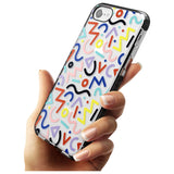 Colourful Squiggles Memphis Retro Pattern Design Black Impact Phone Case for iPhone SE 8 7 Plus