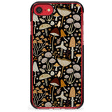 Sentimental Mushrooms Pattern Black Impact Phone Case for iPhone SE 8 7 Plus