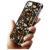 Sentimental Mushrooms Pattern Black Impact Phone Case for iPhone SE 8 7 Plus