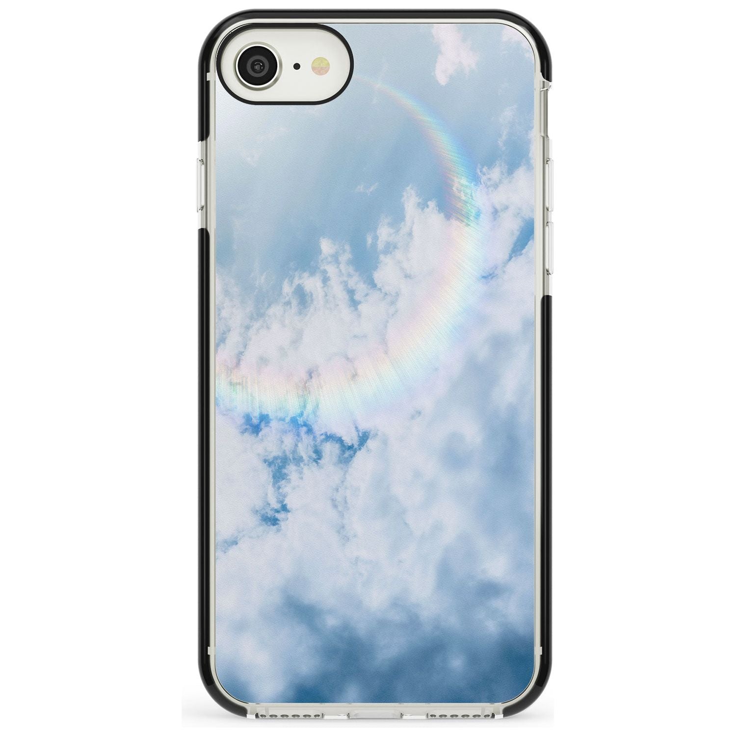 Rainbow Light Flare Photograph Black Impact Phone Case for iPhone SE 8 7 Plus
