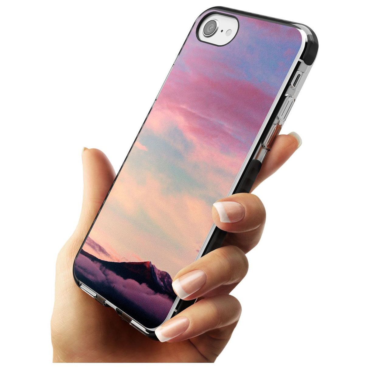 Cloudy Sunset Photograph Black Impact Phone Case for iPhone SE 8 7 Plus