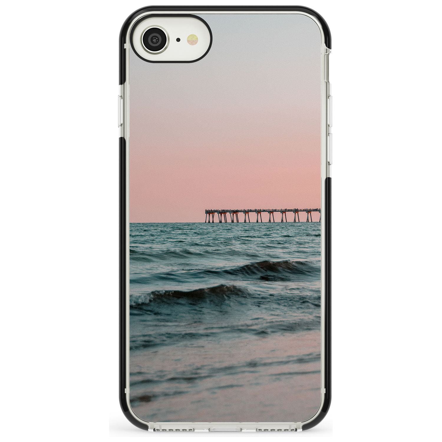 Beach Pier Photograph Black Impact Phone Case for iPhone SE 8 7 Plus