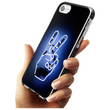 Peace Sign Hand Neon Sign Black Impact Phone Case for iPhone SE 8 7 Plus