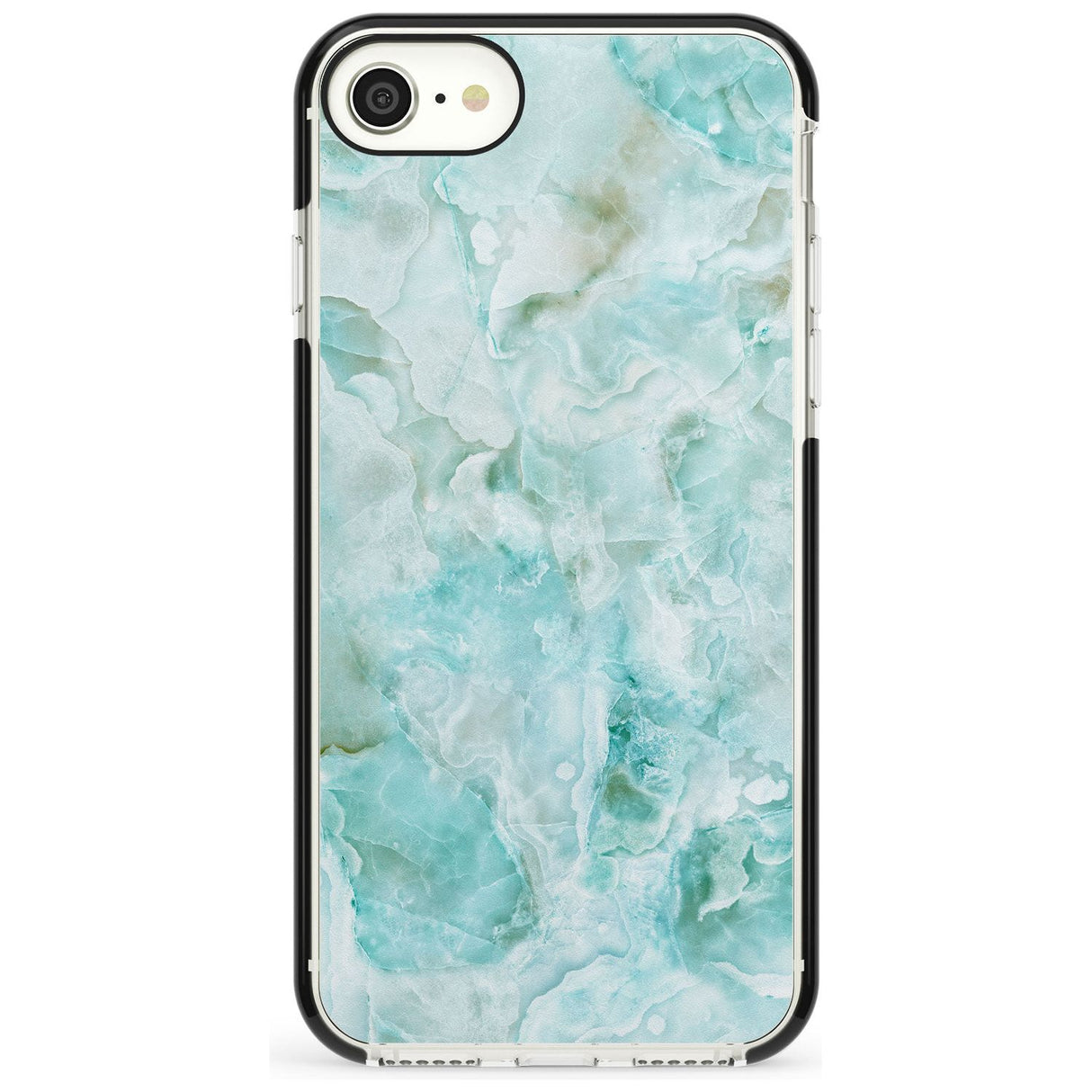 Turquoise Aqua Onyx Marble Pink Fade Impact Phone Case for iPhone SE 8 7 Plus