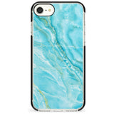 Bright Blue Onyx Marble Texture Pink Fade Impact Phone Case for iPhone SE 8 7 Plus