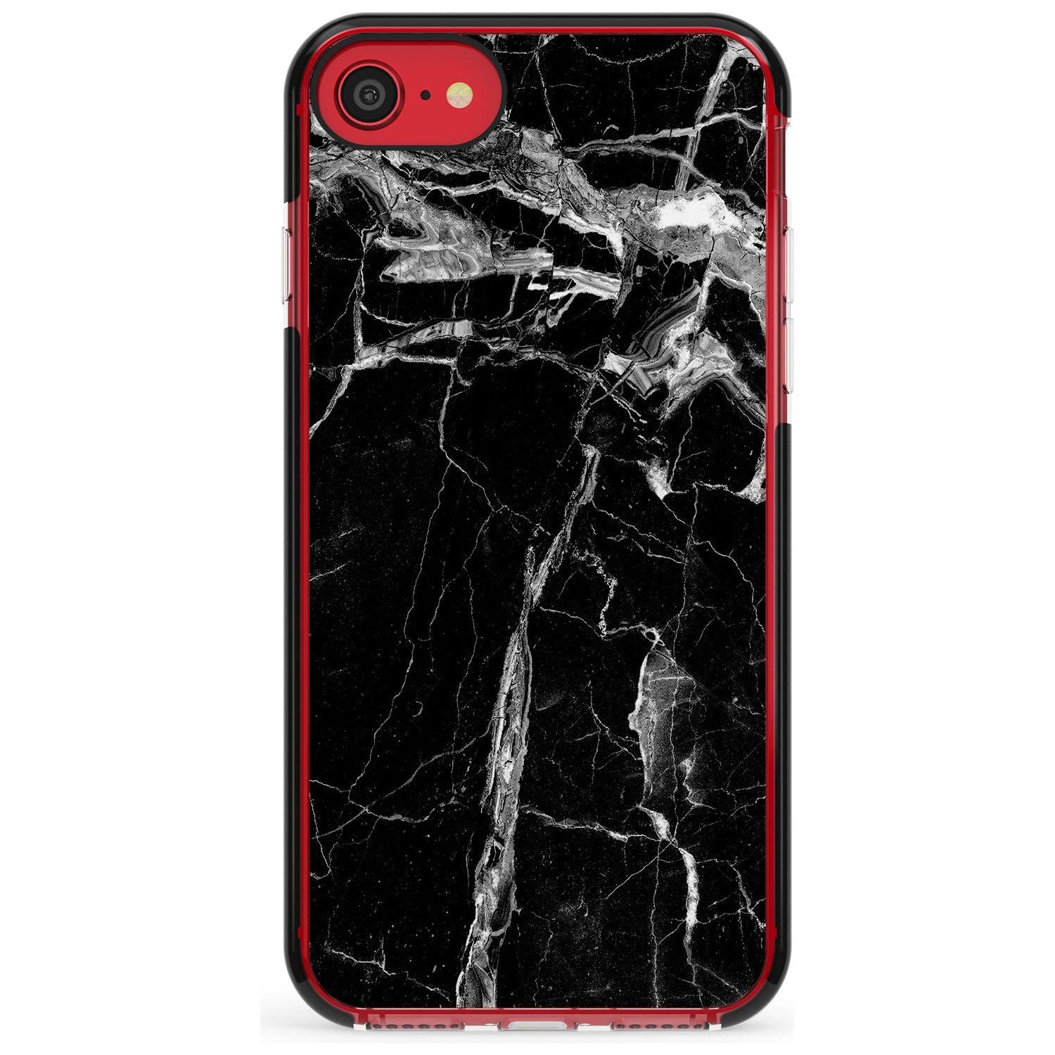 Black Onyx Marble Texture Pink Fade Impact Phone Case for iPhone SE 8 7 Plus