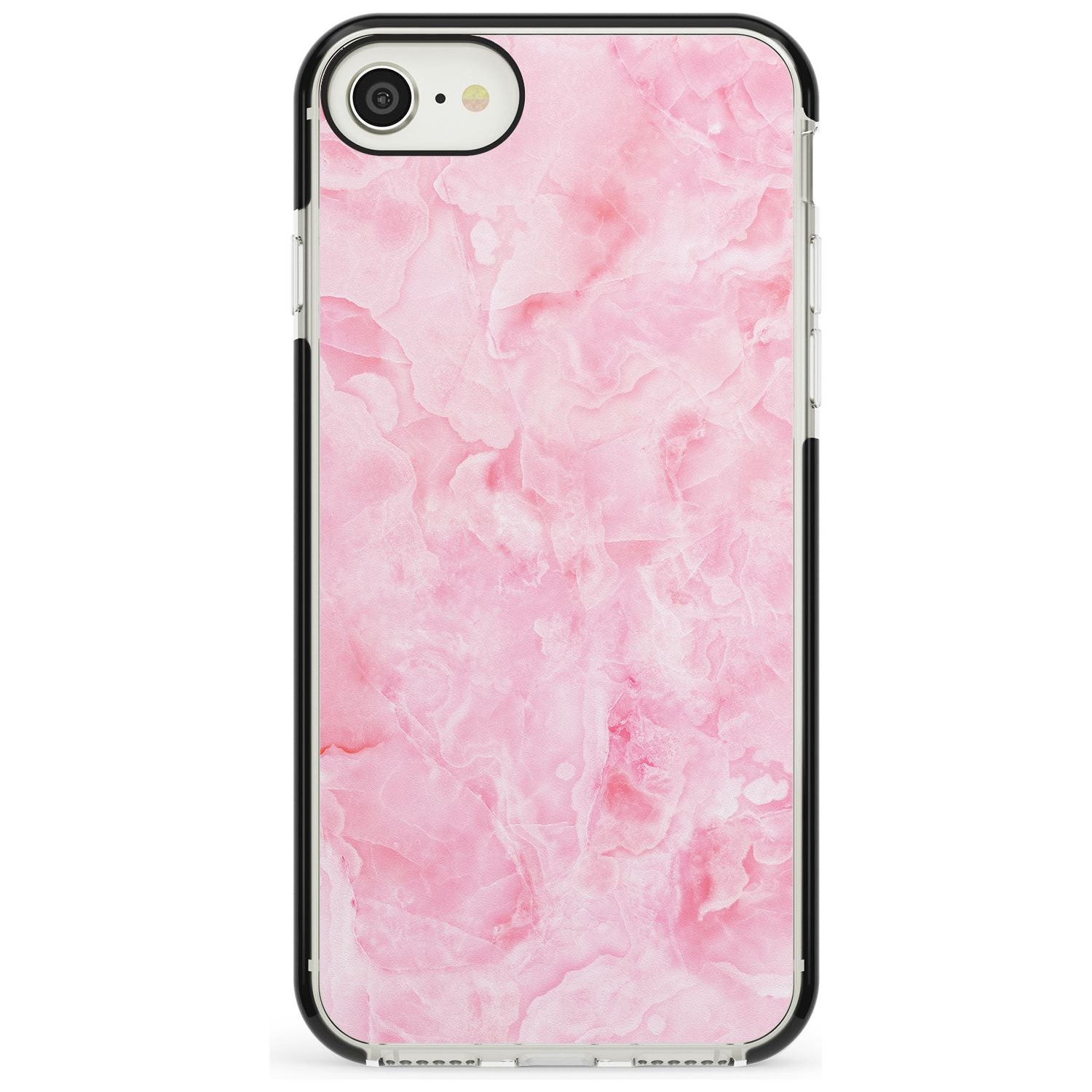 Bright Pink Onyx Marble Texture iPhone Case  Black Impact Phone Case - Case Warehouse