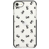 Tiny Panda Pattern Pink Fade Impact Phone Case for iPhone SE 8 7 Plus