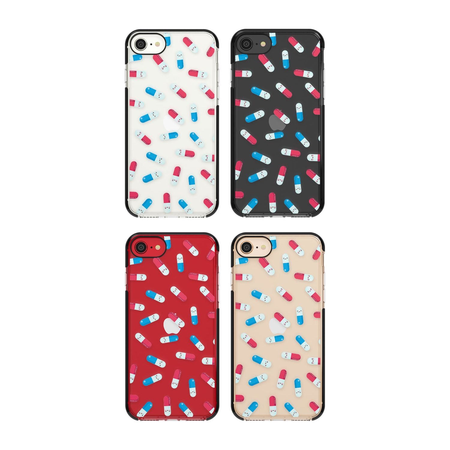 Kawaii Pill Pattern Phone Case for iPhone SE