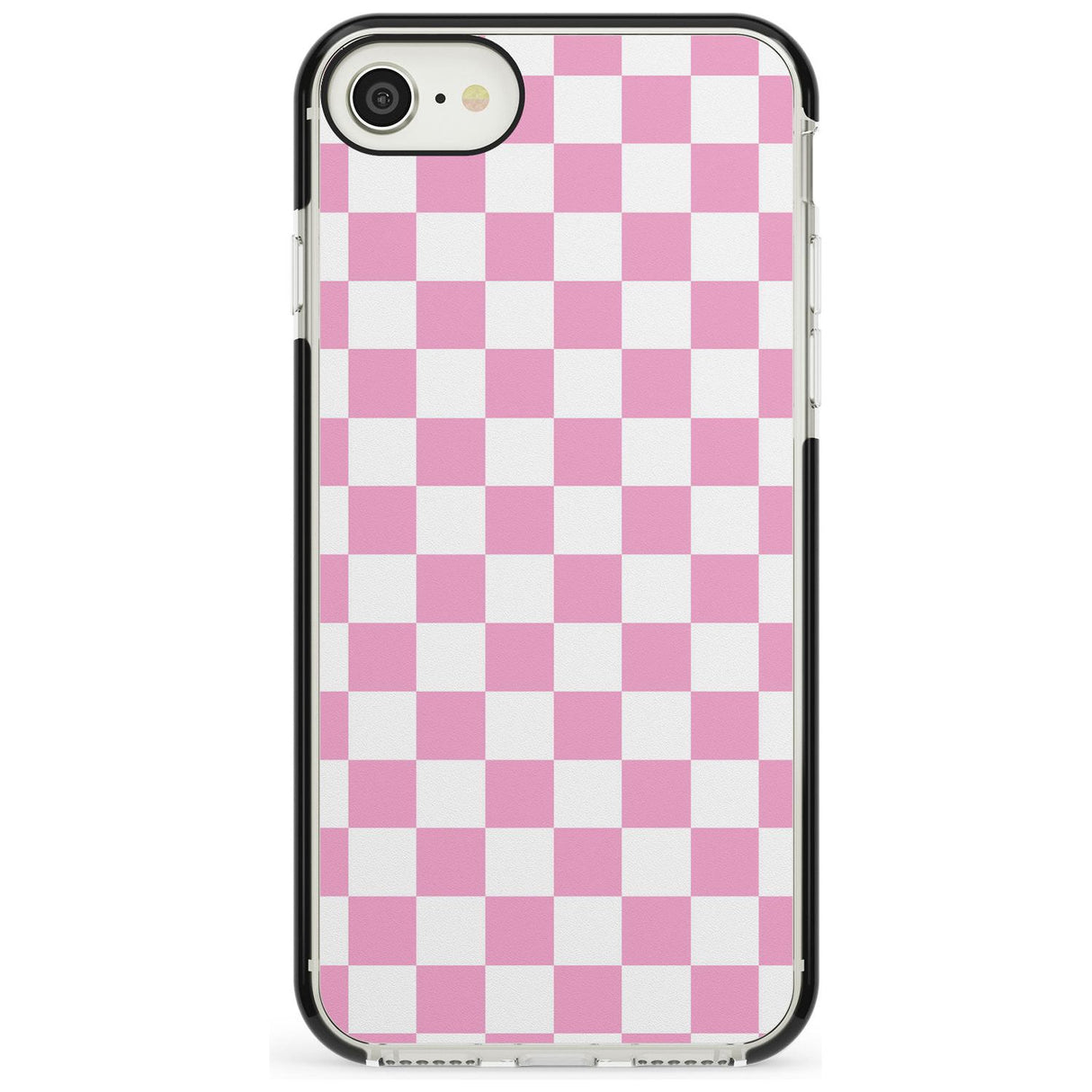 Pink Checkered iPhone Case  Black Impact Phone Case - Case Warehouse