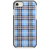 Blue Plaid iPhone Case  Black Impact Phone Case - Case Warehouse