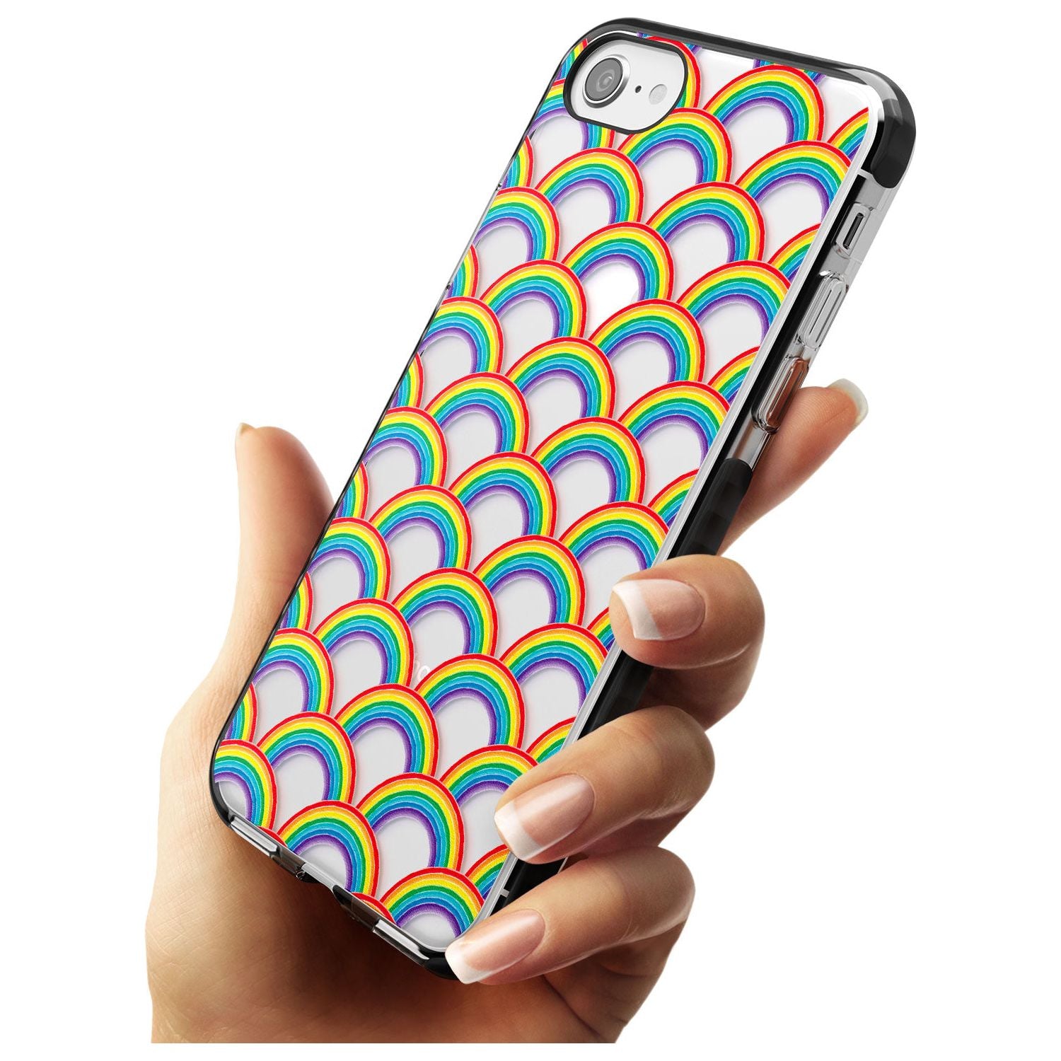 Somewhere over the rainbow Black Impact Phone Case for iPhone SE 8 7 Plus