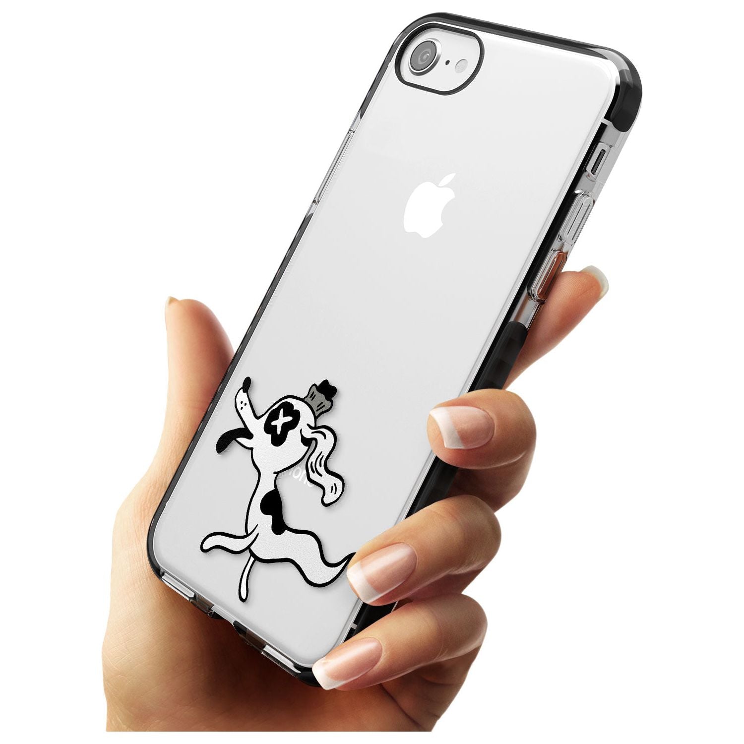 Dog Spirit Black Impact Phone Case for iPhone SE 8 7 Plus
