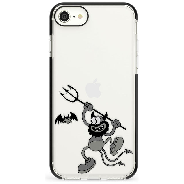 Dancing Devil Black Impact Phone Case for iPhone SE 8 7 Plus