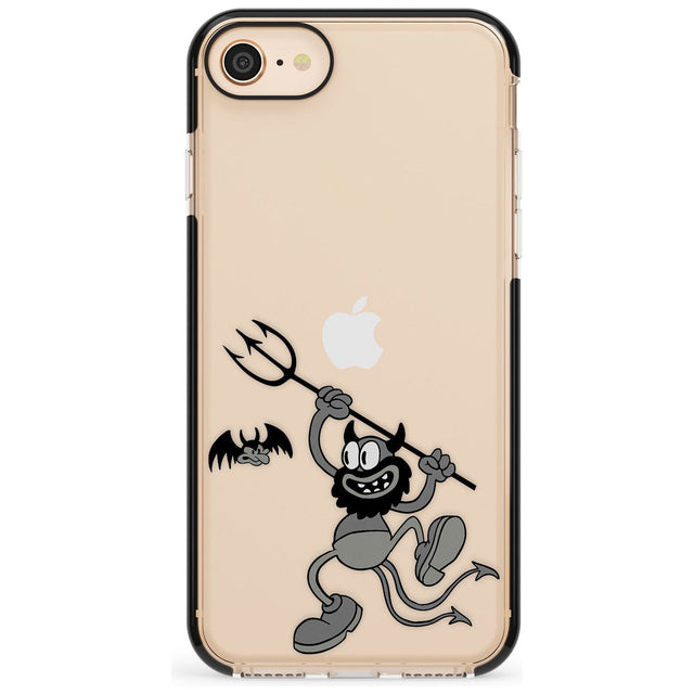 Dancing Devil Black Impact Phone Case for iPhone SE 8 7 Plus