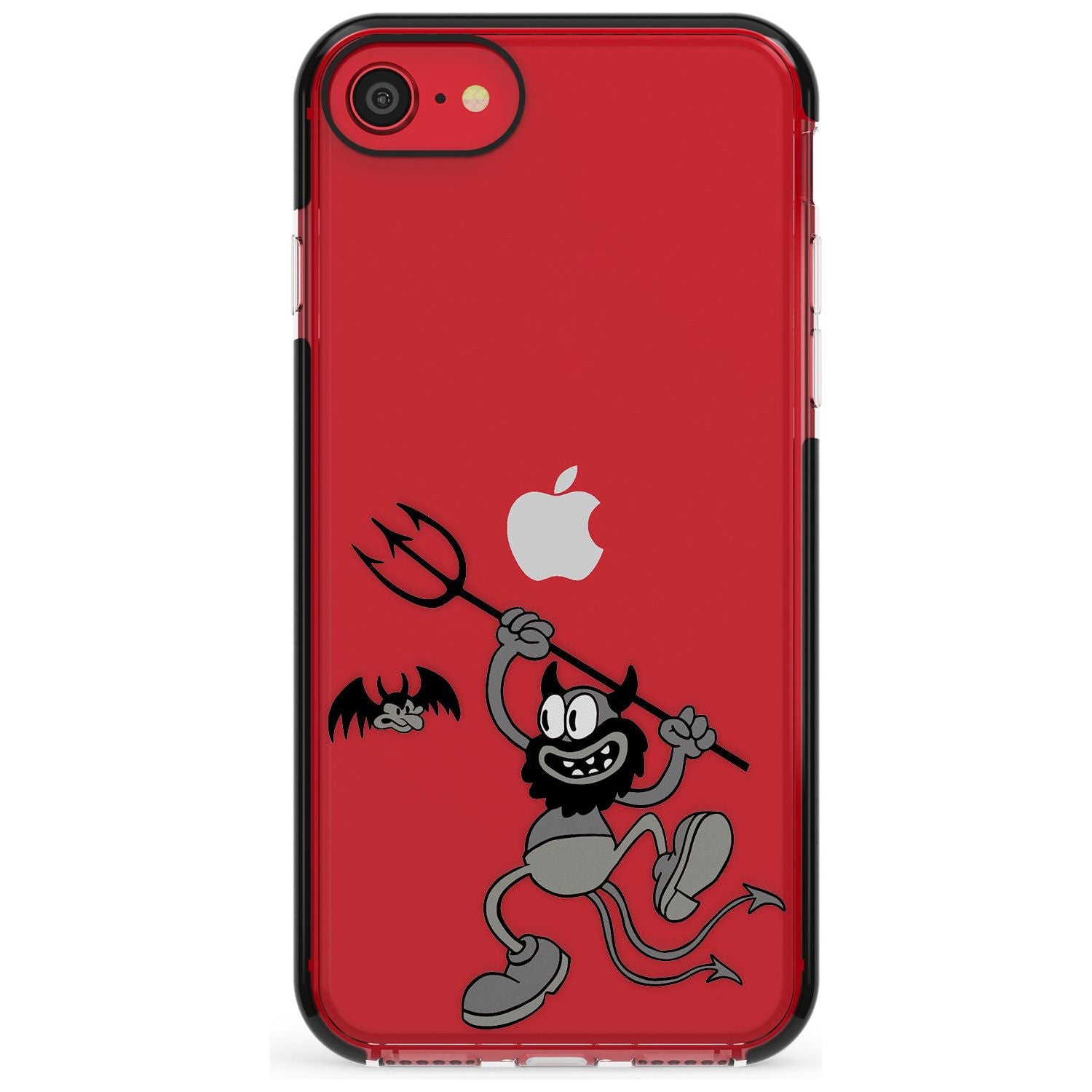 Dancing Devil Black Impact Phone Case for iPhone SE 8 7 Plus