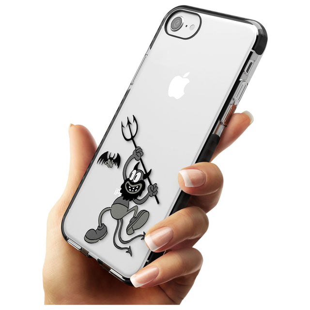 Dancing Devil Black Impact Phone Case for iPhone SE 8 7 Plus